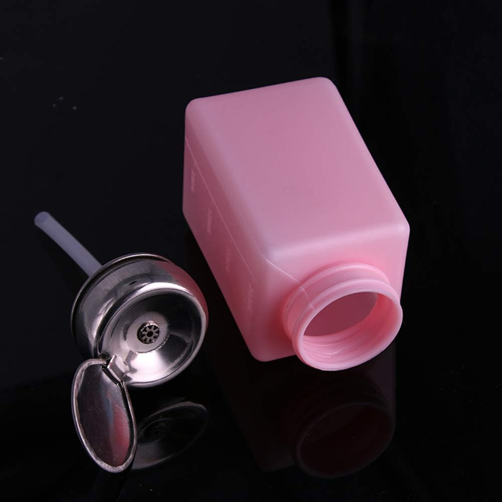 Cité Pompa de Acrílico con Tapa de Metal 200ml CP033 – Dispensador para Alcohol, Removedor y Líquidos de Salón