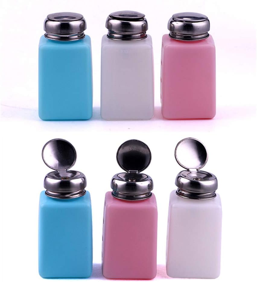 Cité Pompa de Acrílico con Tapa de Metal 200ml CP033 – Dispensador para Alcohol, Removedor y Líquidos de Salón