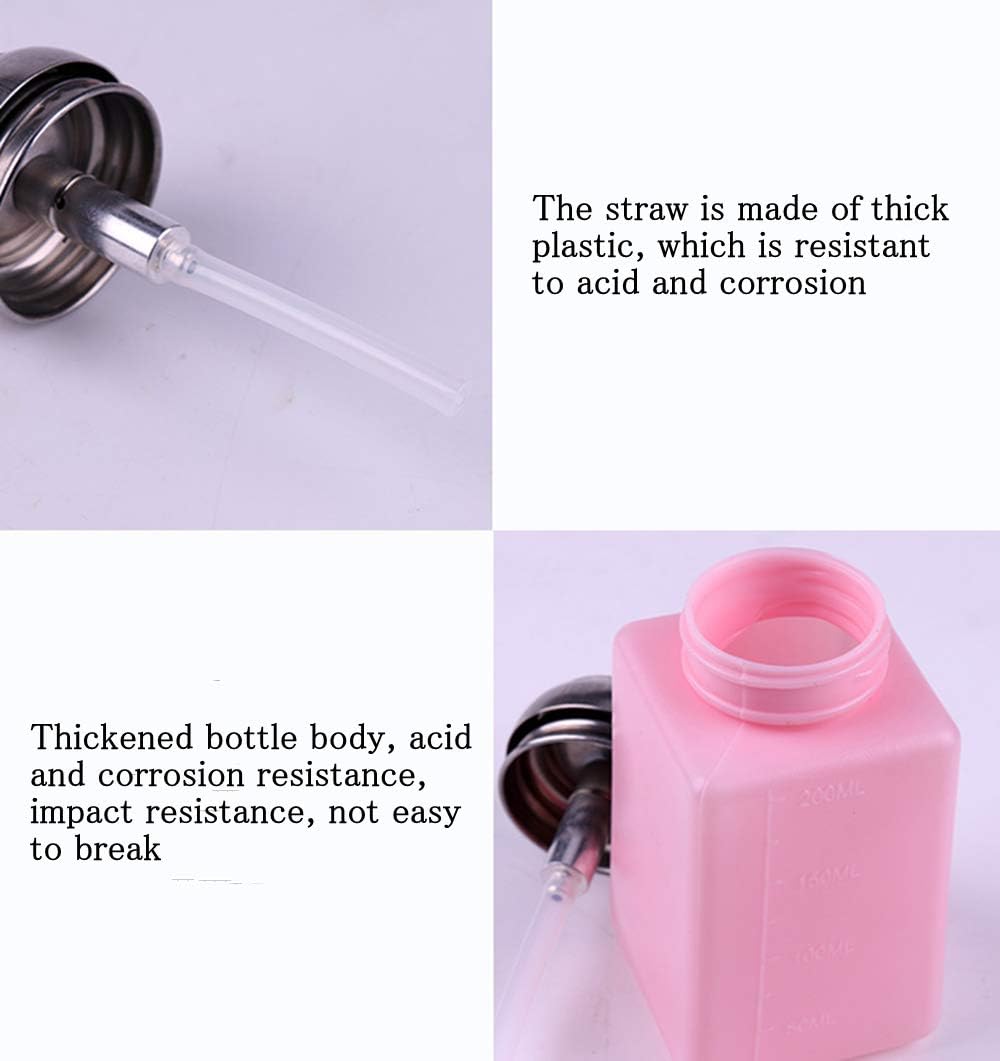 Cité Pompa de Acrílico con Tapa de Metal 200ml CP033 – Dispensador para Alcohol, Removedor y Líquidos de Salón
