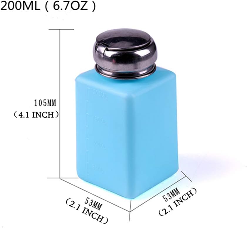 Cité Pompa de Acrílico con Tapa de Metal 200ml CP033 – Dispensador para Alcohol, Removedor y Líquidos de Salón