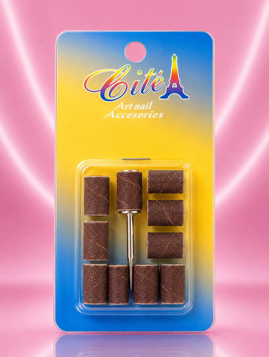 Cité Set de Punta Cilíndrica para Máquina de Uñas con 10 Bandas de Repuesto CP040