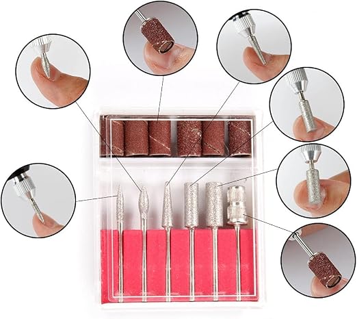 Cité Kit de Puntas y Mandril para Máquina de Uñas 12 Piezas CP042