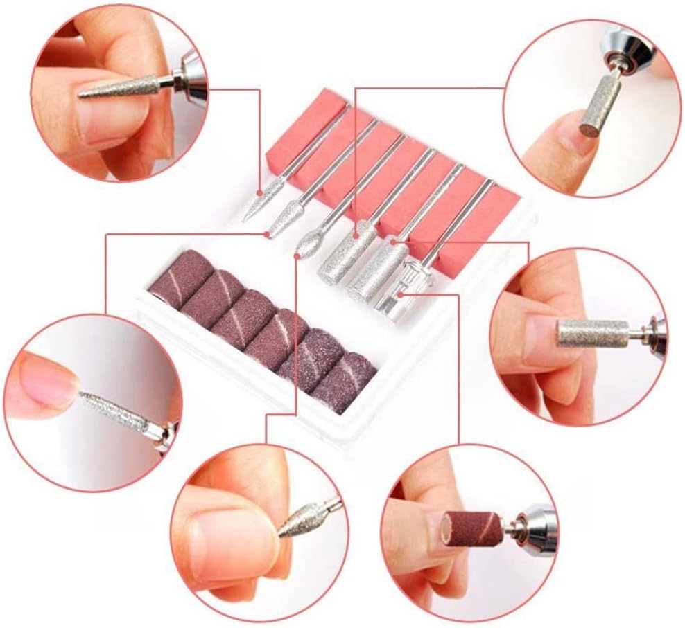 Cité Kit de Puntas y Mandril para Máquina de Uñas 12 Piezas CP042