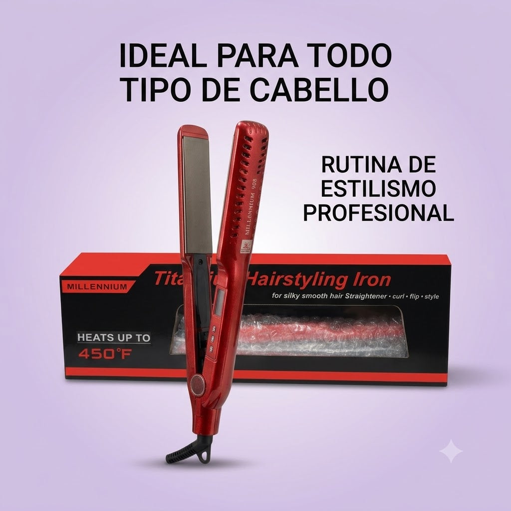 Millennium 908 Plancha Profesional de Titanio 450 °F CP050