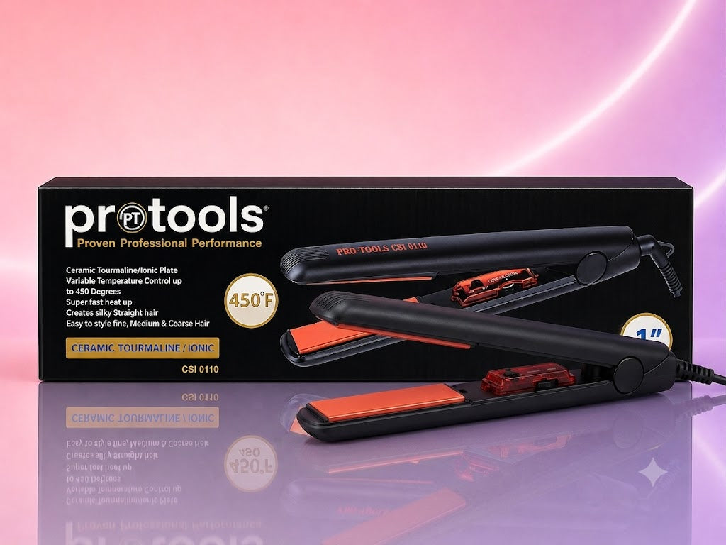 Protools CSI 0110 Plancha Profesional Ceramic Tourmaline Ionic de 1” hasta 450°F