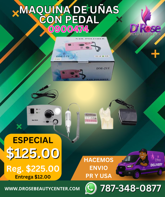 Beauty Style Electric Nail Drill – Máquina de Pulir Uñas con Pedal 0900474
