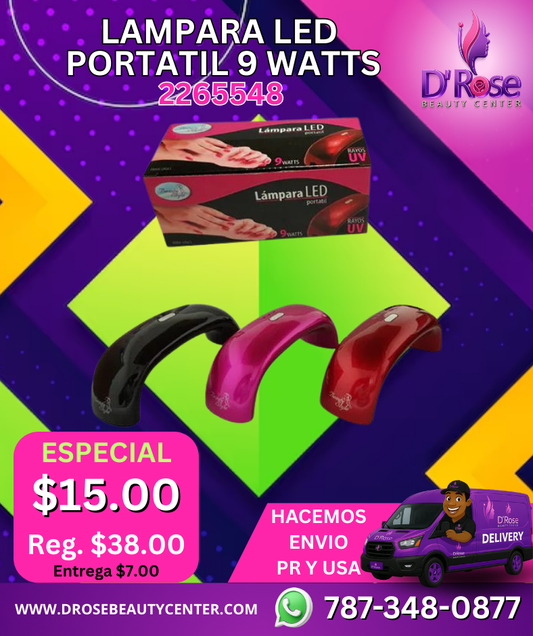 Lámpara LED Portátil 9W para Uñas en Gel – Beauty Style | Modelo 2265548