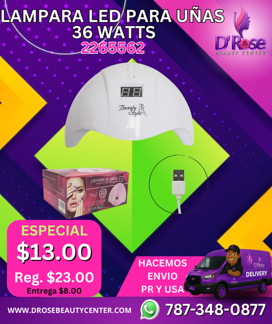 Lámpara LED para Uñas Beauty Style 36W – Modelo 2265562