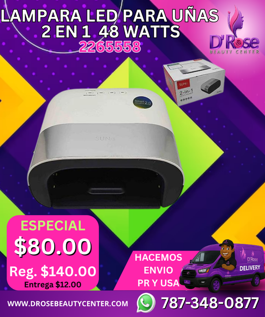 Beauty Style Lámpara UV LED 2 en 1 para Uñas – 48W – 2265558
