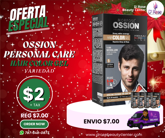 OSSION™ HAIR COLOR GEL #5 CAFÉ CLARO: Cobertura 100% Natural de Canas (KIT OSS068)