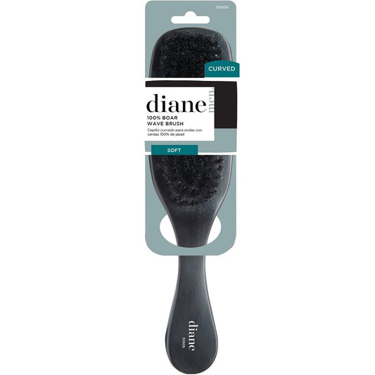 Diane Men 100% Boar Wave Brush Soft D1005 – Cepillo Curvo de Cerdas de Jabalí para Waves