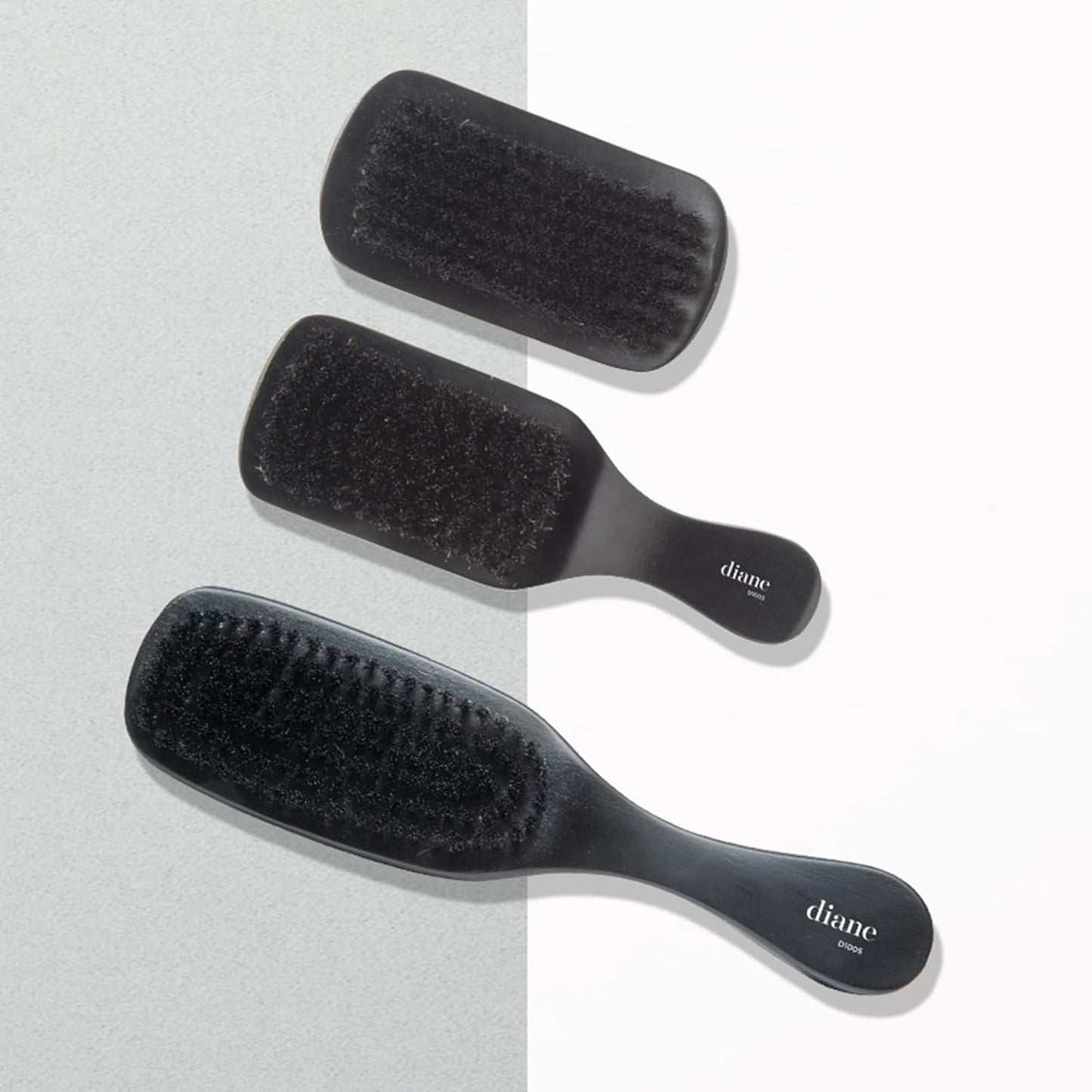 Diane Men 100% Boar Wave Brush Soft D1005 – Cepillo Curvo de Cerdas de Jabalí para Waves