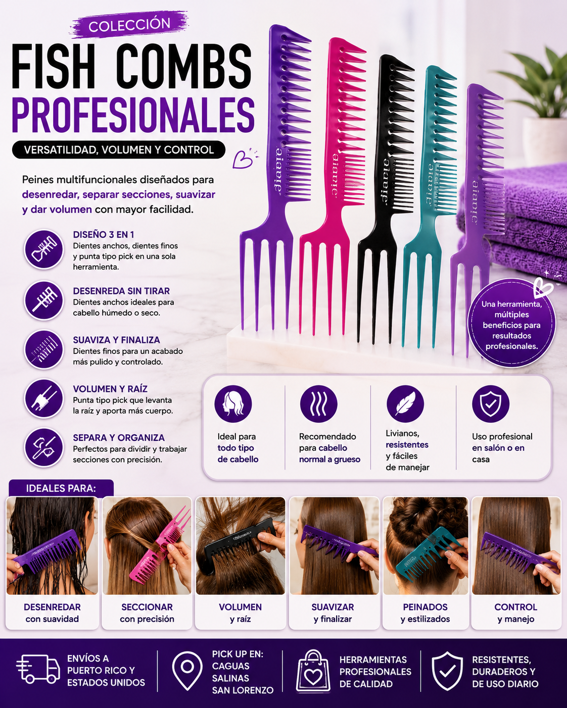 Diane Fish Comb 8 ¼” D141