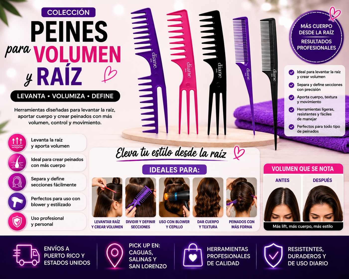 Diane Fish Comb 8 ¼” D141