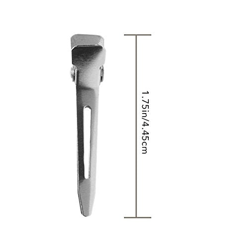 Diane 80-Pack 1¾” Single Prong Clips D15 – Clips Metálicos Profesionales para Rulos, Pin Curls y Secciones de Cabello