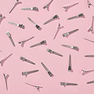 Diane 80-Pack 1¾” Single Prong Clips D15 – Clips Metálicos Profesionales para Rulos, Pin Curls y Secciones de Cabello