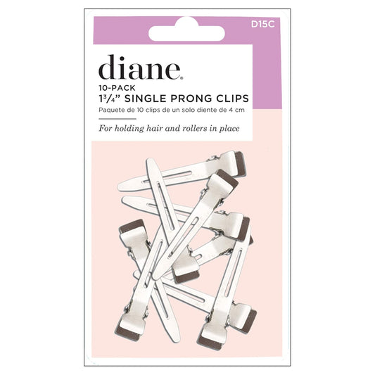 DIANE 10-Pack Single Prong Clips 1 3/4” D15C – Clips Metálicos para Rulos y Secciones