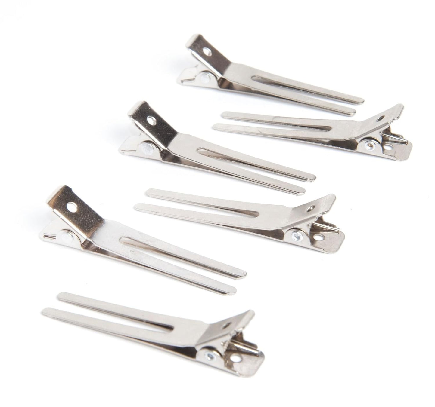 Diane Double Prong Clips 80-Pack 1¾” D17 – Clips Metálicos Profesionales para Sujetar Cabello y Rulos