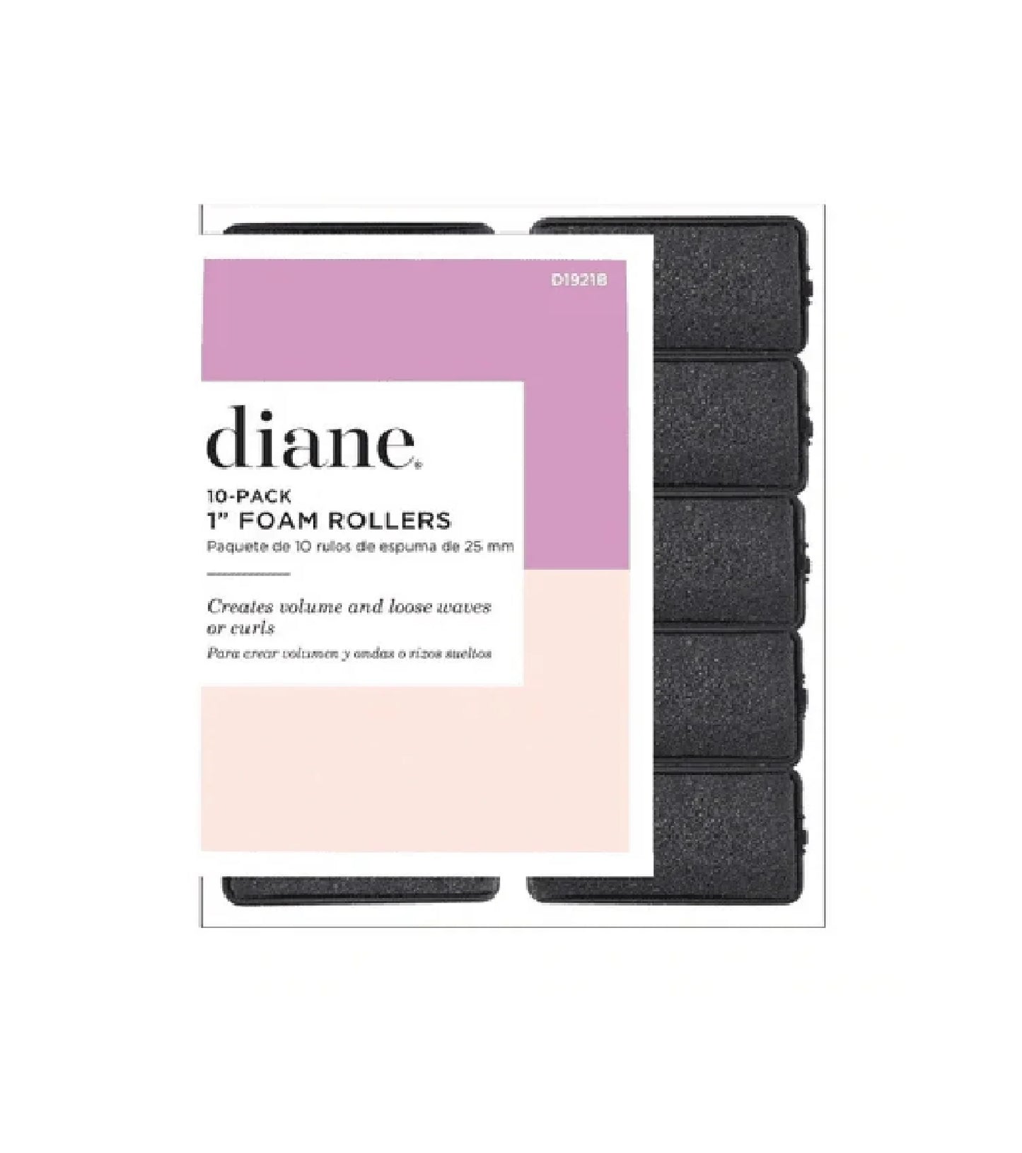 Diane Foam Rollers 10 Pack 1” D1921B – Rulos de Espuma Negros