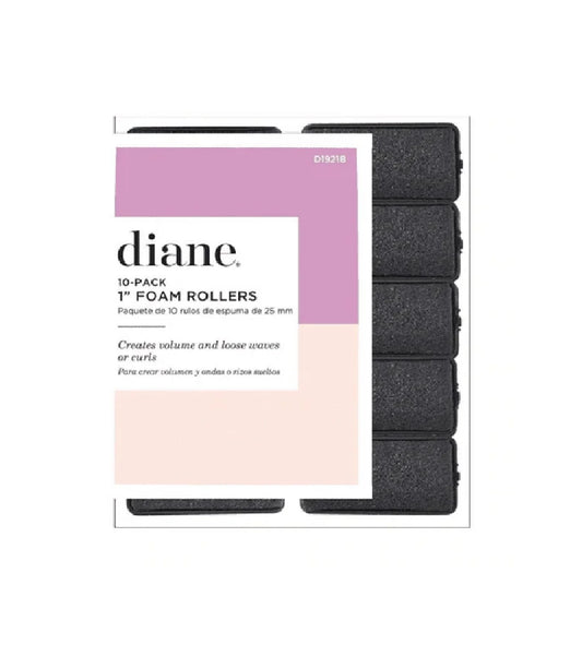 Diane Foam Rollers 10 Pack 1” D1921B – Rulos de Espuma Negros