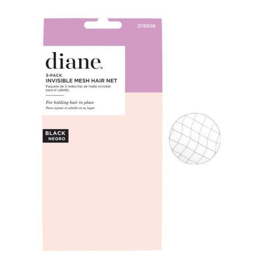 DIANE Invisible Mesh Hair Net Black 3-Pack D19606 – Redecillas Invisibles para Cabell