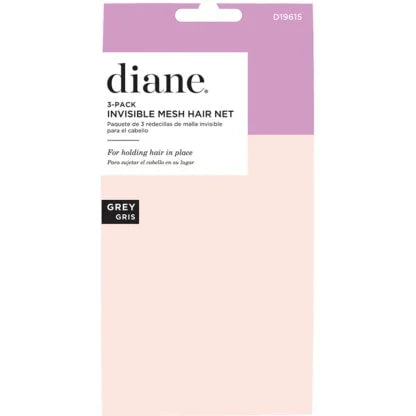 DIANE Invisible Mesh Hair Net Grey 3-Pack D19615 – Redecillas Invisibles para Cabello