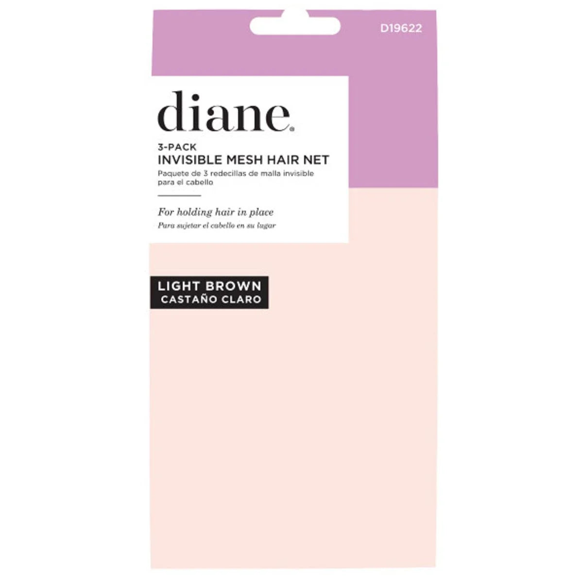 DIANE Invisible Mesh Hair Net Light Brown 3-Pack D19622 – Redecillas Invisibles para Cabello