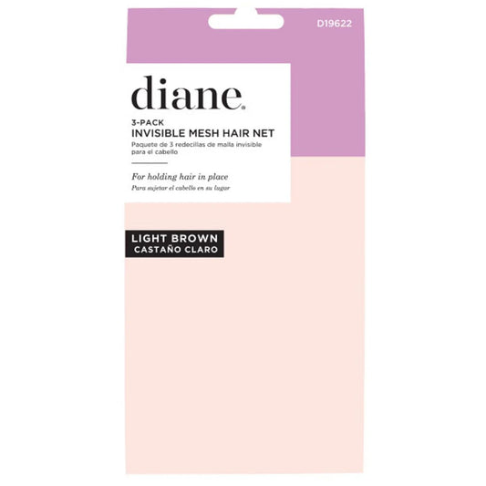 DIANE Invisible Mesh Hair Net Light Brown 3-Pack D19622 – Redecillas Invisibles para Cabello