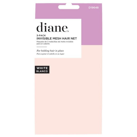DIANE Invisible Mesh Hair Net White 3-Pack D19648 – Redecillas Invisibles para Cabello
