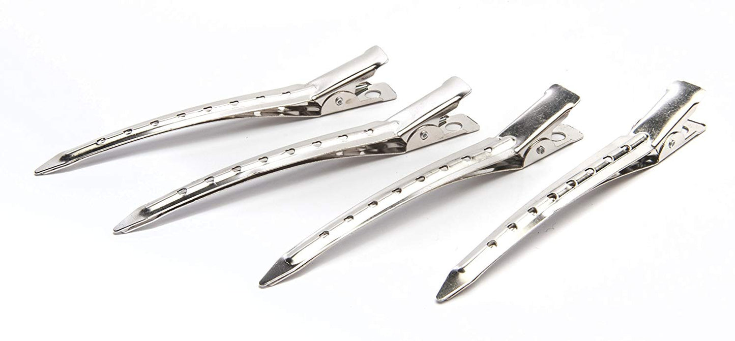 Diane 12-Pack 3½” Duck Bill Clips D210C – Clips Profesionales para Seccionar y Sujetar el Cabello
