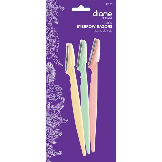 Diane 3-Pack Eyebrow Razors D220