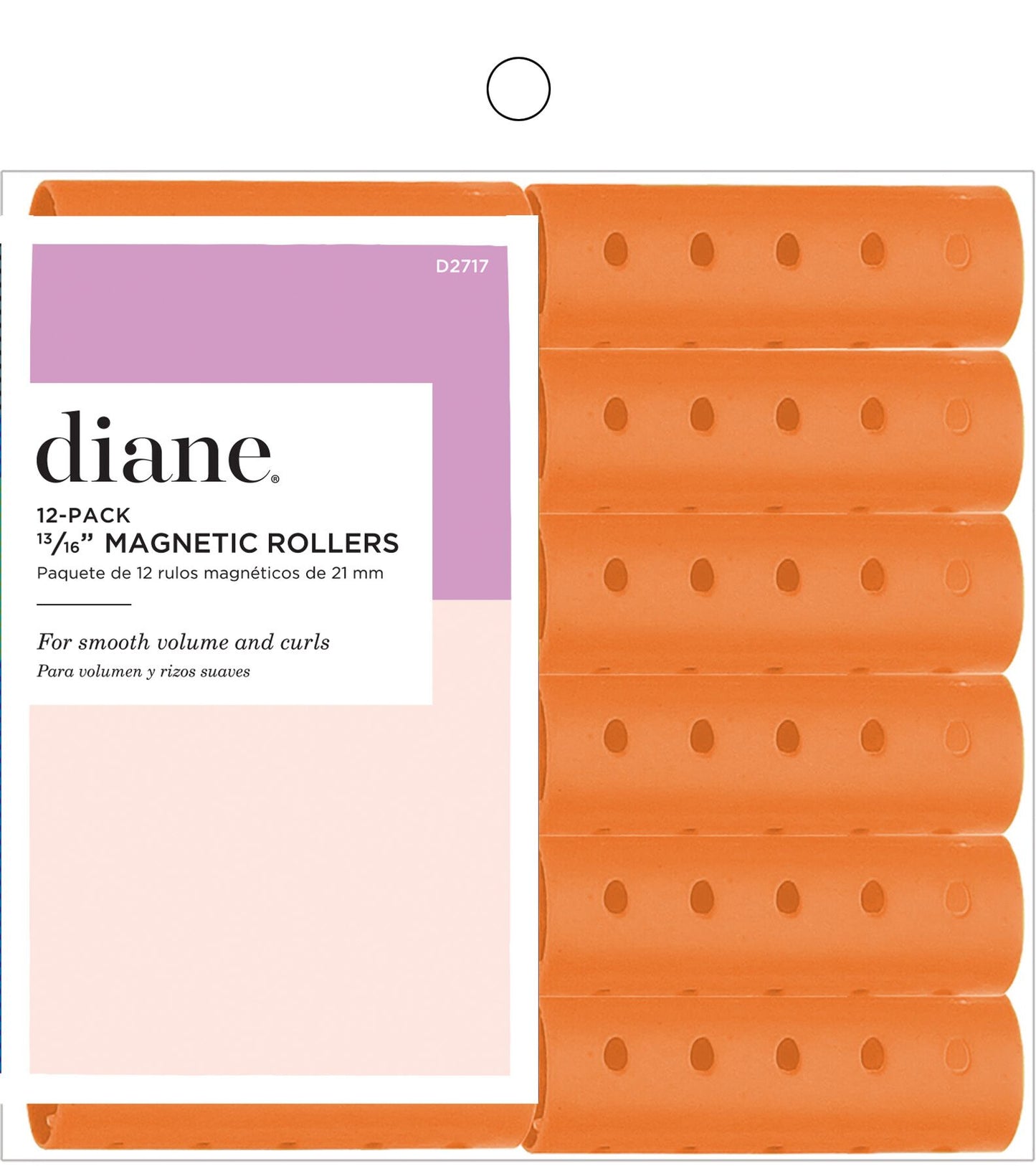 DIANE 12-Pack Magnetic Rollers 13/16” Orange D2717 – Rulos Magnéticos para Volumen y Rizos