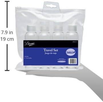 Diane Travel Set 4PZ D3018 – Set de Viaje Reutilizable TSA Approved