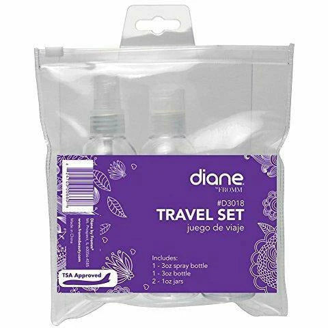 Diane Travel Set 4PZ D3018 – Set de Viaje Reutilizable TSA Approved