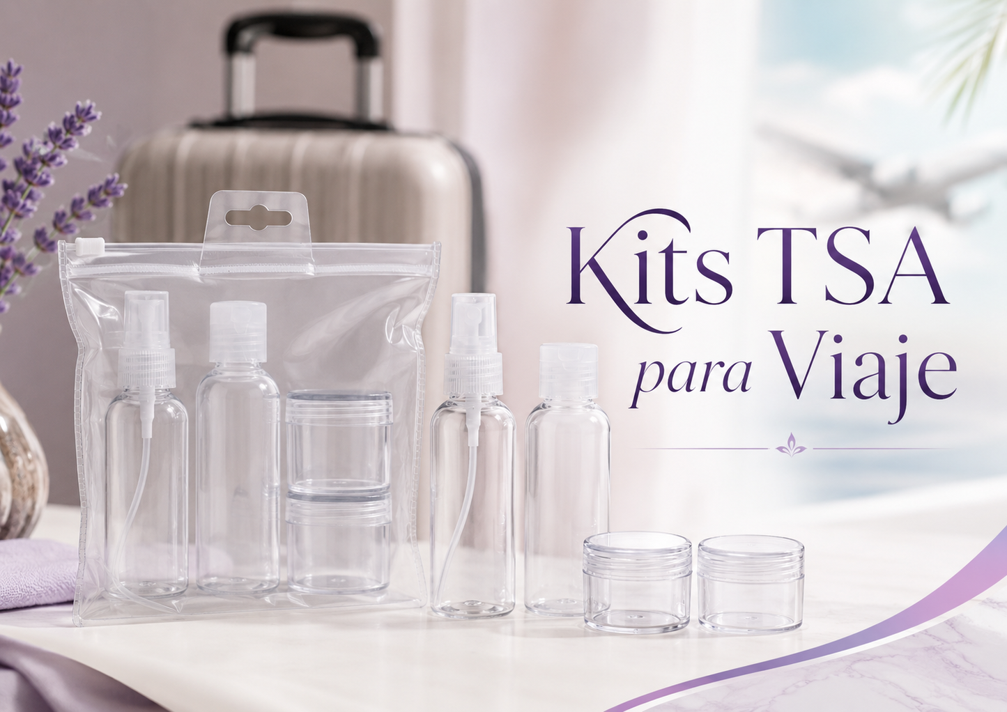 Diane Travel Set 4PZ D3018 – Set de Viaje Reutilizable TSA Approved