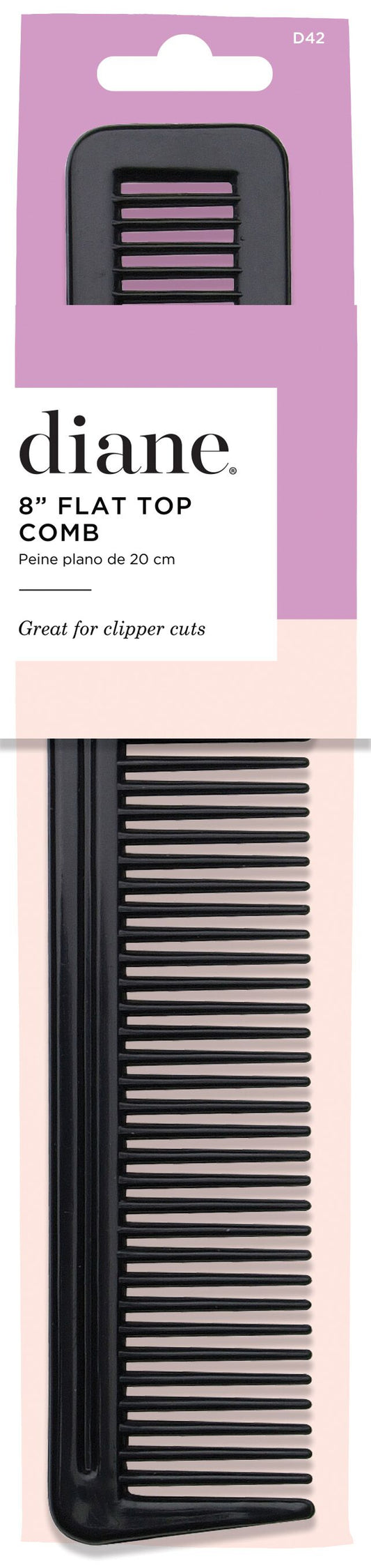 Diane Flat Top Comb 8” D42 Peine Profesional para Clipper Cuts
