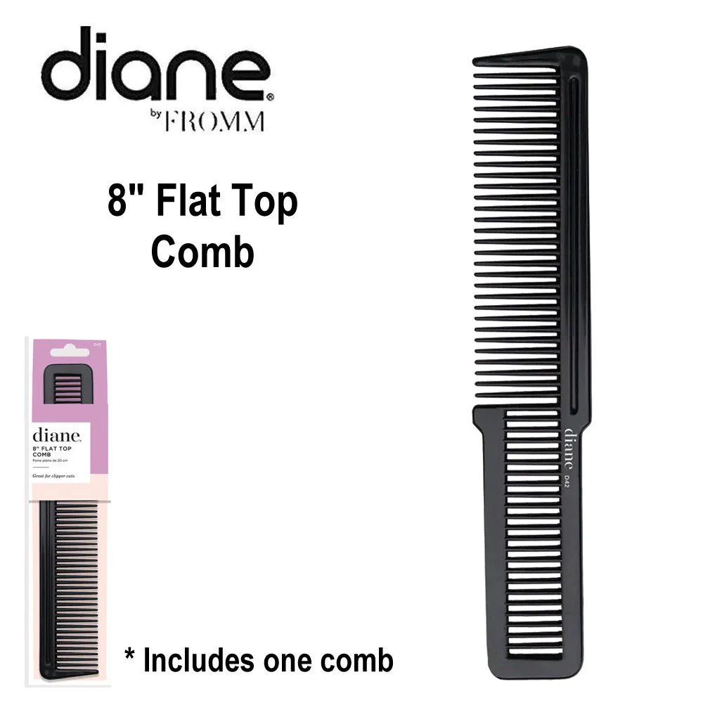 Diane Flat Top Comb 8” D42 Peine Profesional para Clipper Cuts