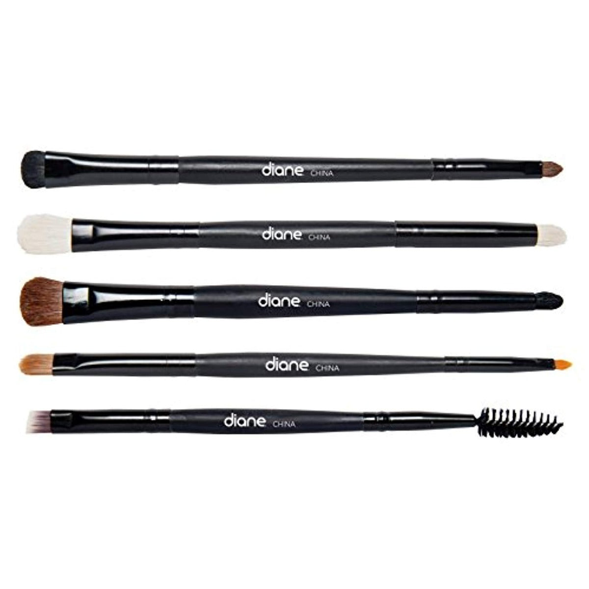 Diane Makeup Brush Set 5-Pack D4390 – Set de 5 Brochas de Maquillaje para Ojos, Rostro y Retoques