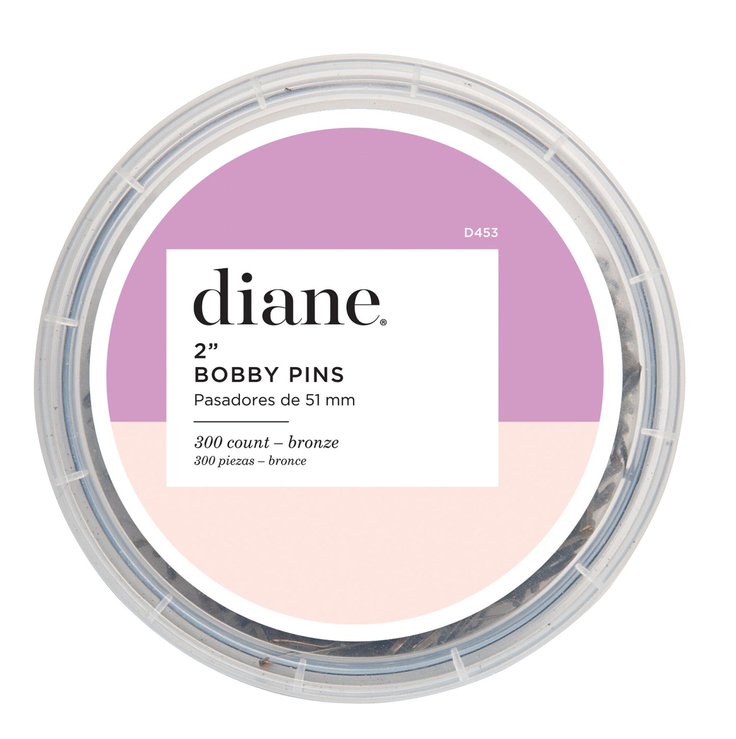 DIANE 300-Pack Bob Pins 2" Bronze D453 – Pasadores Profesionales Color Bronze