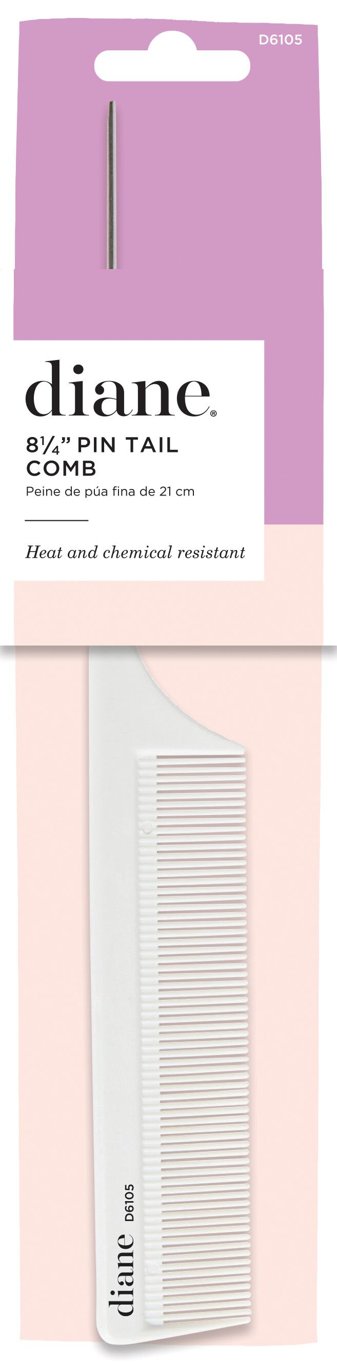 Diane Heat Resistant Pin Tail Comb 8 ¼” D6105