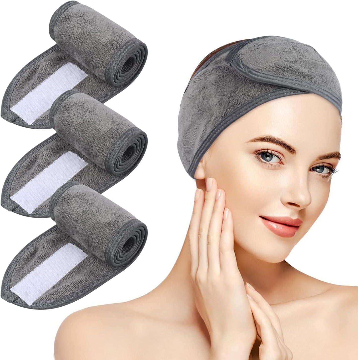 Diane Terry Cloth Headband D6234 – Banda Ajustable para el Cabello en Tela Terry | Ideal para Skincare, Spa, Maquillaje y Rutina de Baño