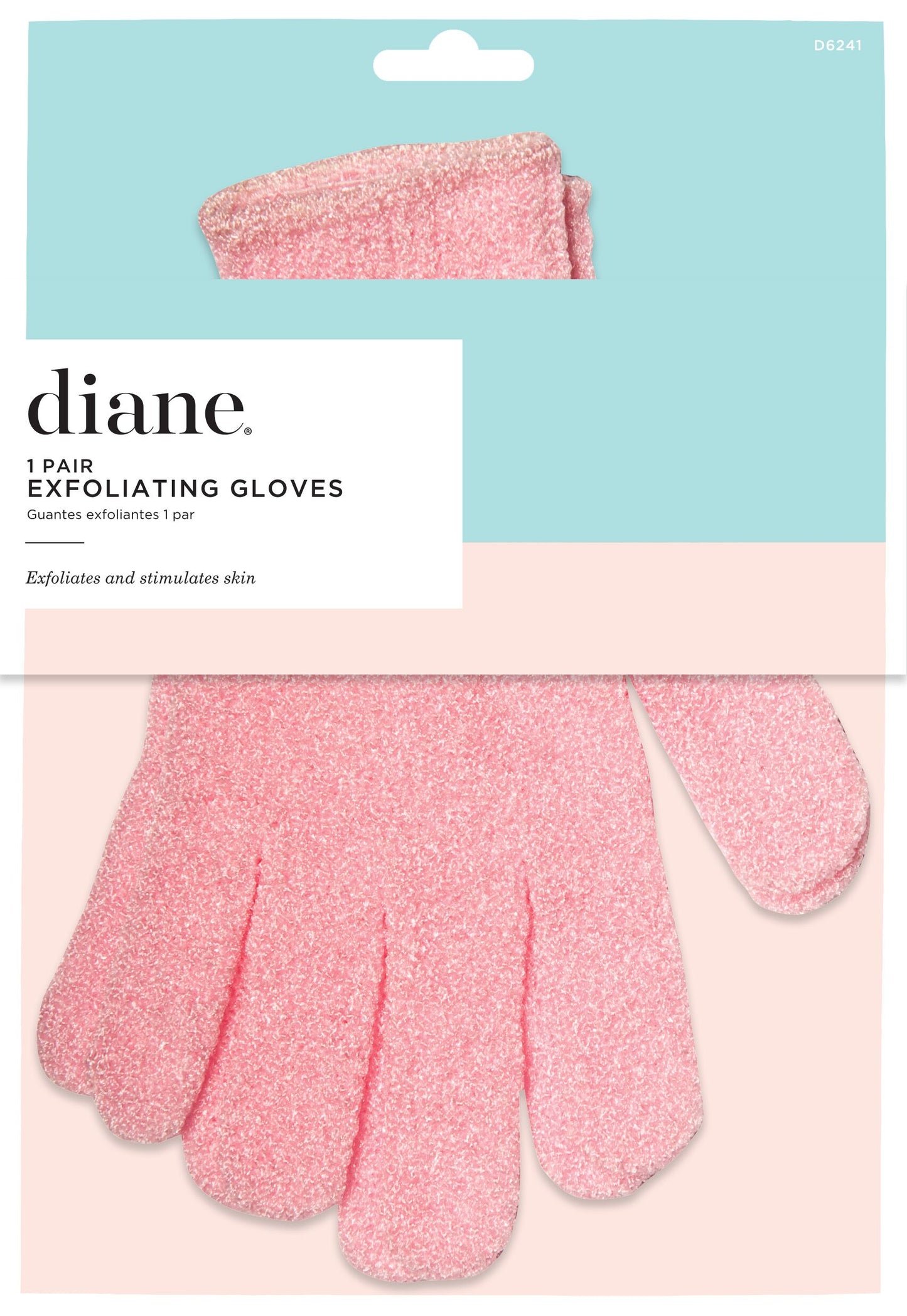Diane Exfoliating Gloves 1-Pair D6241 – Guantes Exfoliantes para el Cuidado de la Piel