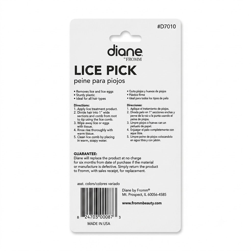 DIANE Lice Pick D7010 – Peine para Piojos y Liendres
