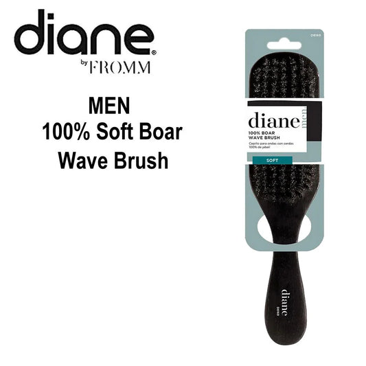 DIANE Men 100% Boar Wave Brush Soft D8169 – Cepillo para Waves con Cerdas de Jabalí