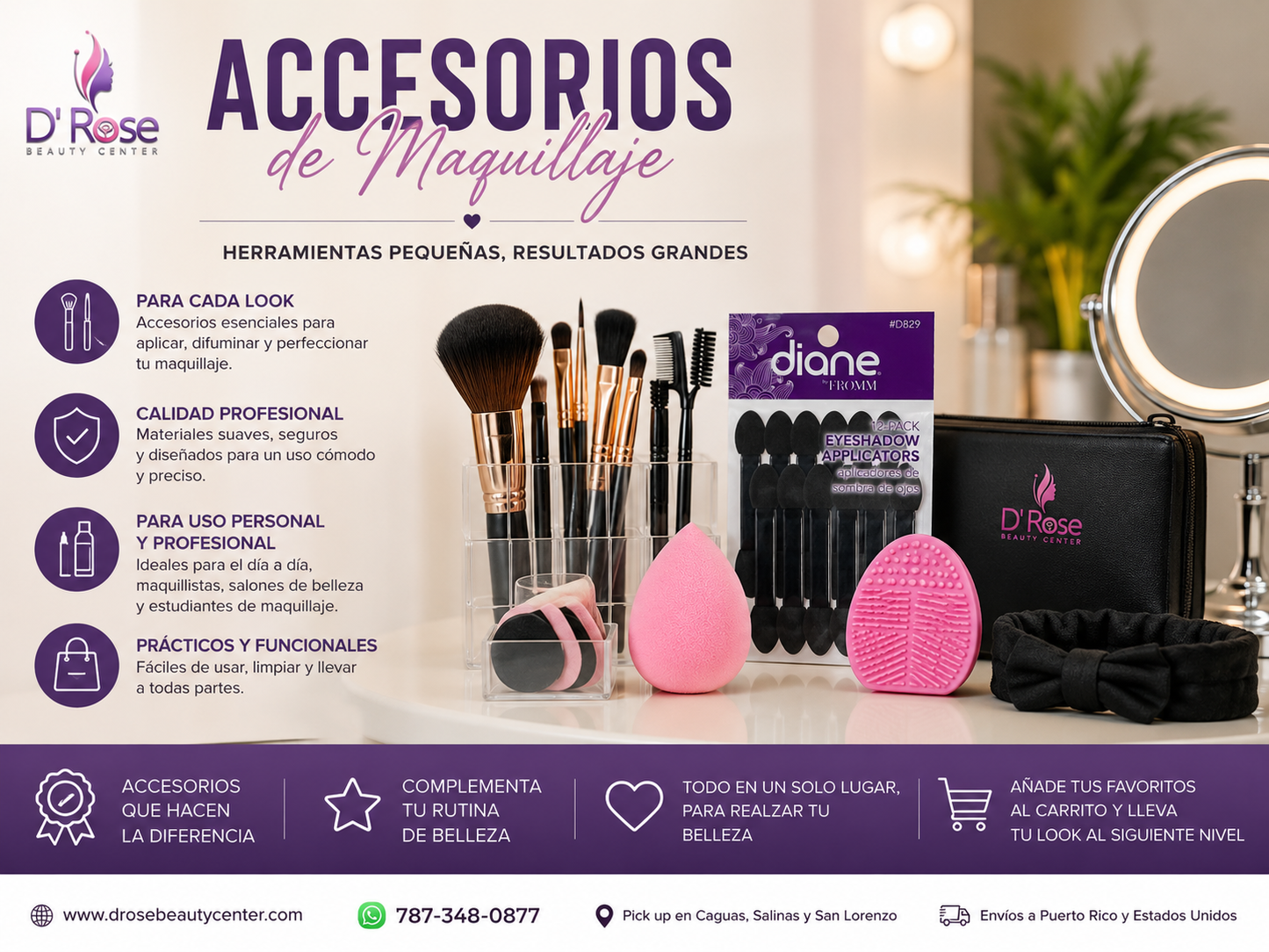 Diane Eyeshadow Applicators 12-Pack D829 Aplicadores de Sombra Desechables
