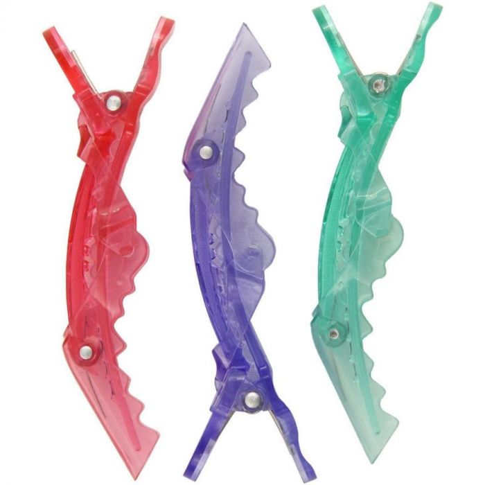 Diane Gator Clips 3-Pack 4½” D82C – Clips Profesionales Tipo Cocodrilo para Sujetar Cabello