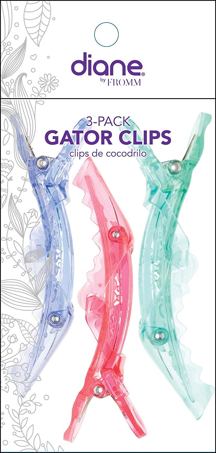 Diane Gator Clips 3-Pack 4½” D82C – Clips Profesionales Tipo Cocodrilo para Sujetar Cabello