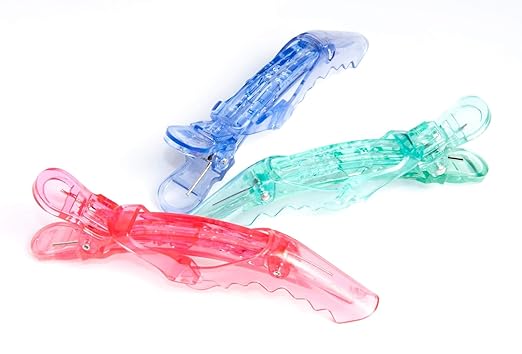 Diane Gator Clips 3-Pack 4½” D82C – Clips Profesionales Tipo Cocodrilo para Sujetar Cabello