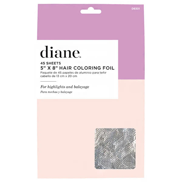 Diane 5” x 8” Hair Coloring Foil 45 Sheets D8301 – Papel de Aluminio para Tinte, Mechas y Balayage