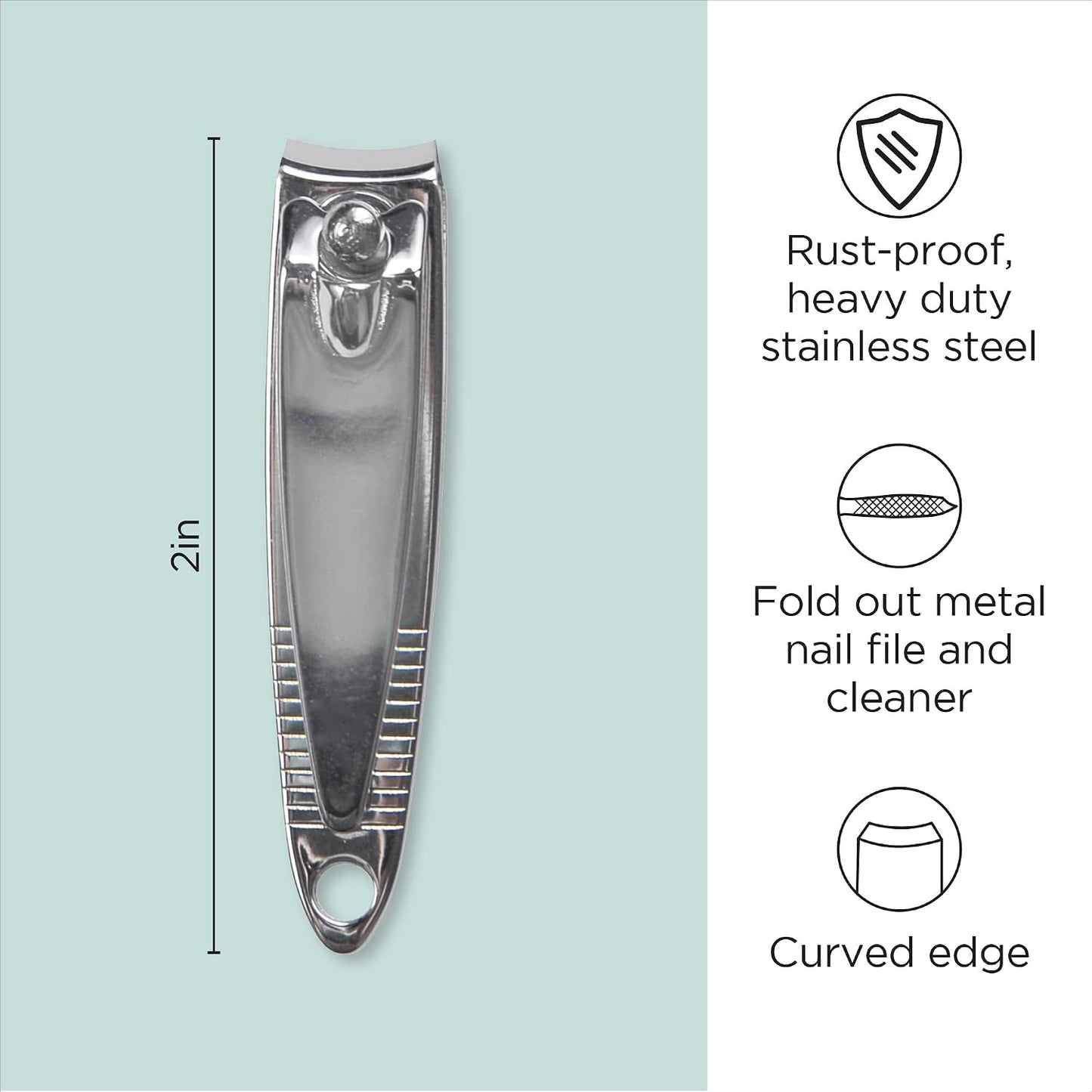 Diane Small Nail Clipper 2” D904 – Cortauñas Pequeño de Acero Inoxidable
